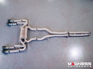 Jaguar F-TYPE Performance Exhaust System - MADNESS - 3.0L V6 - Dual Side Exit - Carbon Fiber Exhaust Tips